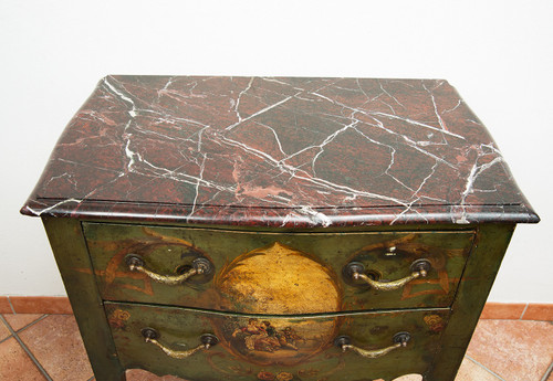 Antiker französischer Louis XIV Nachttisch mit dem Stempel „dubois 1683“.