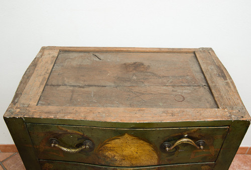 Antiker französischer Louis XIV Nachttisch mit dem Stempel „dubois 1683“.