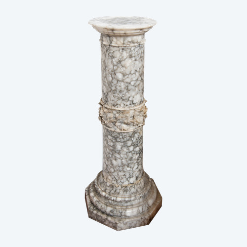 Ancient Alabaster Column from the Second Half of the 19th Century. Rome (Italy)