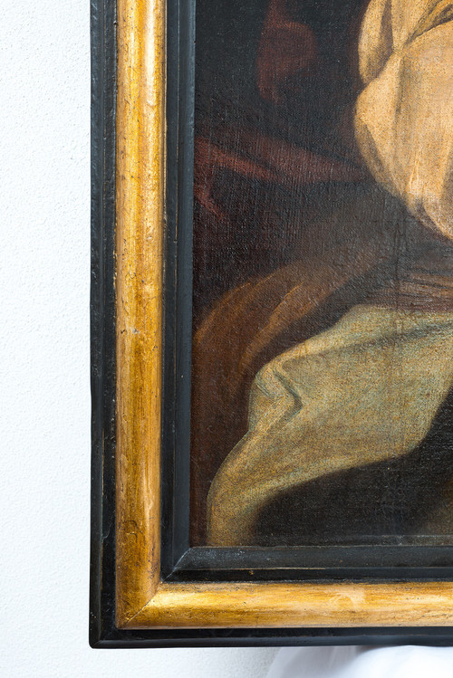 Tableau Ancienne Huile Sur Toile Marche XVII Siècle.