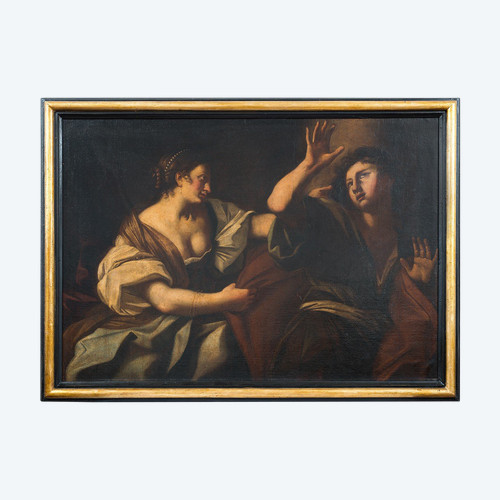 Tableau Ancienne Huile Sur Toile Marche XVII Siècle.