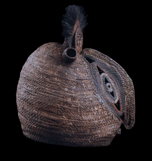 Masque baba Tagwa, vannerie, masque heaume, art tribal, art océanien, Papouasie Nouvelle Guinée