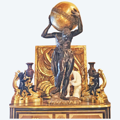 Emile Pinedo (1840-1916) Importante Bronzo di Ercole Ht 88 Cm