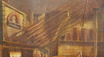 Scuola francese della prima metà dell'800 - Interno di una panetteria