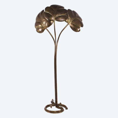Italian Barbi style brass floor lamp