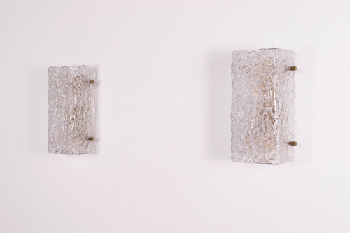 Paires d’appliques Murano “Ice Glass” (30 cm)