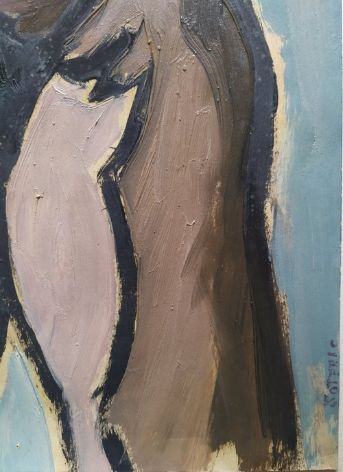 Dipinto ad olio di nudo di Jorge Soteras