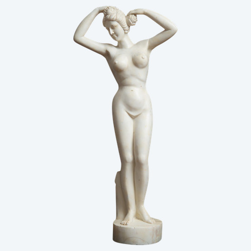 Scultura Antica in Marmo Bianco Statuario, Altezza 148 Cm. Roma XIX secolo.