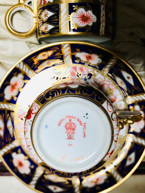 Royal Crown Derby Kaffee-/Mokka-Servicebox aus Porzellan 