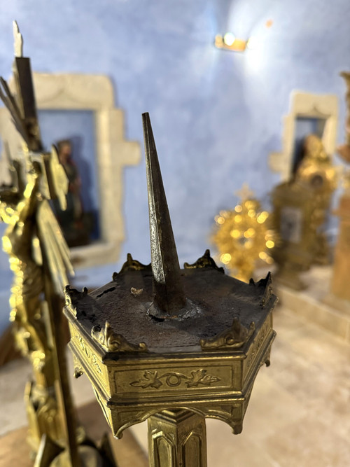 Neo-Gothic Altar Garniture – 19th Century