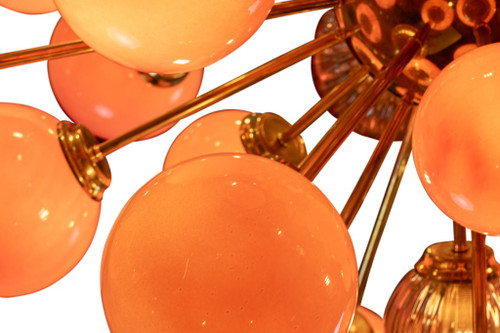 Large Sputnik style chandelier in Murano glass. Contemporary work. LS57993856T