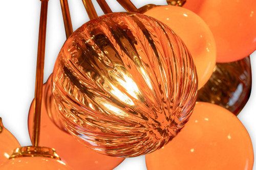 Large Sputnik style chandelier in Murano glass. Contemporary work. LS57993856T
