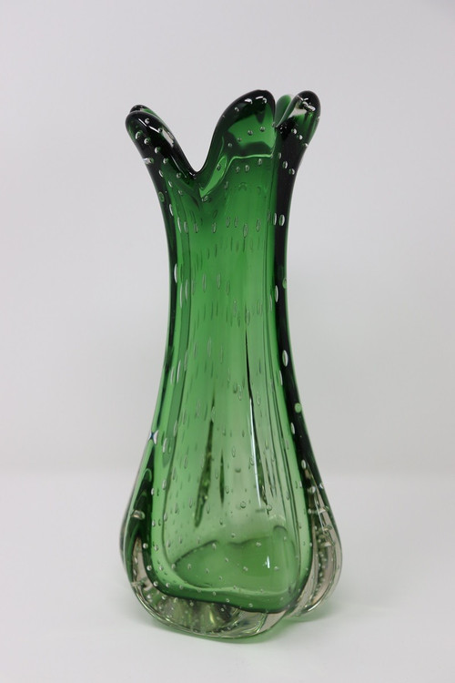 smaragdgrüne Murano-Vase, 1960