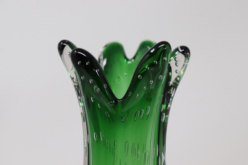 smaragdgrüne Murano-Vase, 1960