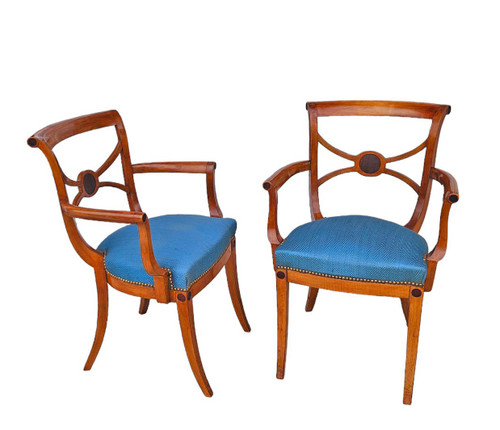 Ernest Boiceau (1881 - 1950) Paire De Fauteuils En Sycomore Et Bois Exotique