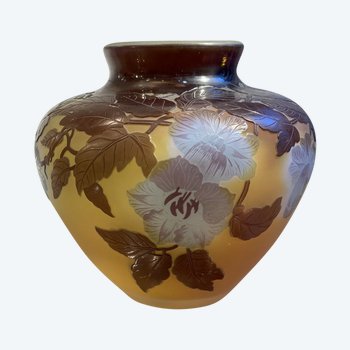 Gallé Vase In Bignones Art Nouveau