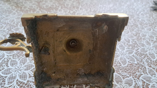 Portacandele a mano in bronzo della fine del XIX secolo