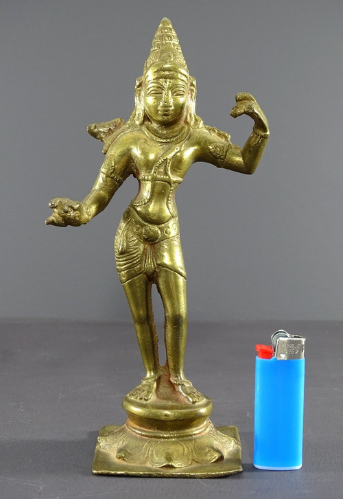 India, Mid 20th Century, Bronze Statue Representing The Hindu Goddess Parvati.