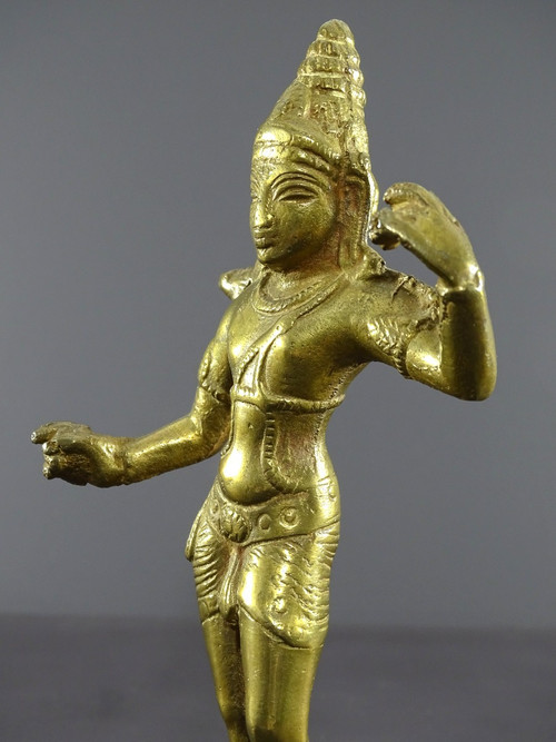 India, Mid 20th Century, Bronze Statue Representing The Hindu Goddess Parvati.