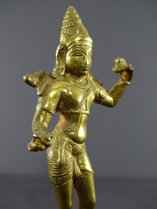 India, Mid 20th Century, Bronze Statue Representing The Hindu Goddess Parvati.