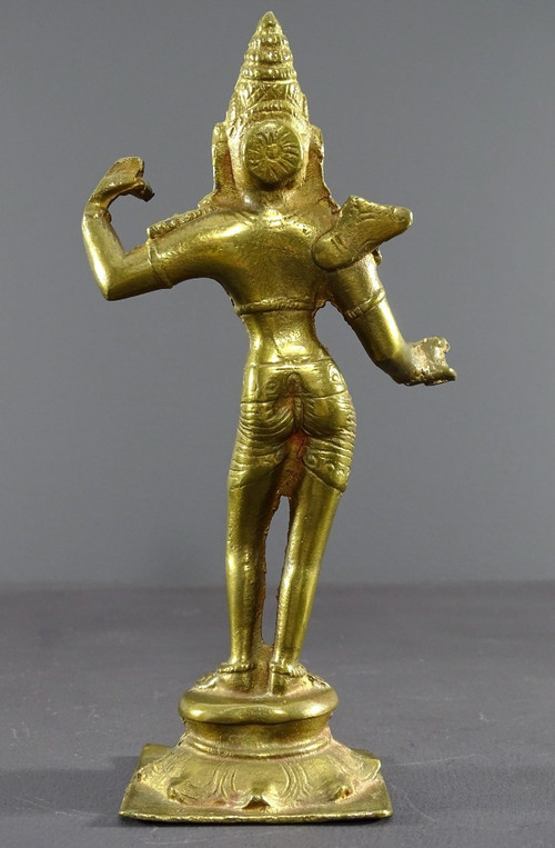 India, Mid 20th Century, Bronze Statue Representing The Hindu Goddess Parvati.