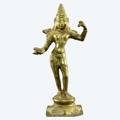 India, Mid 20th Century, Bronze Statue Representing The Hindu Goddess Parvati.