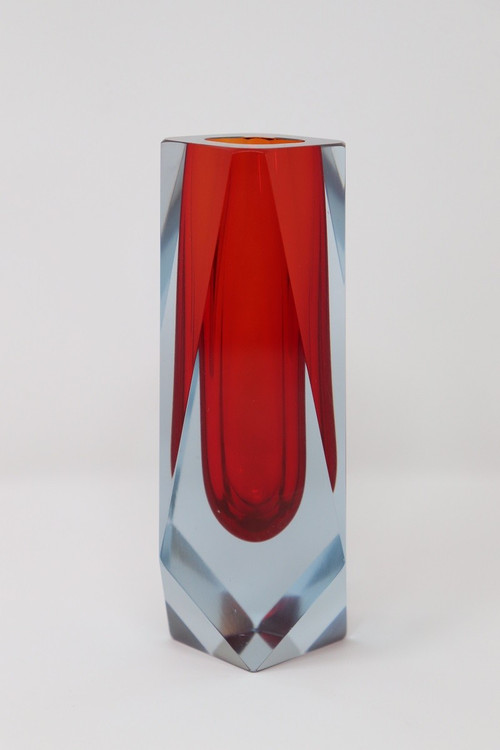 vase en verre de Murano attribué à Flavio Poli pour Alessandro Mandruzzato 1960