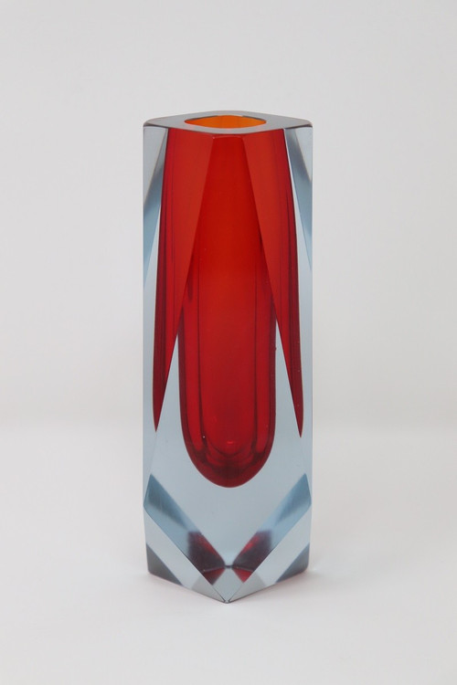 vase en verre de Murano attribué à Flavio Poli pour Alessandro Mandruzzato 1960