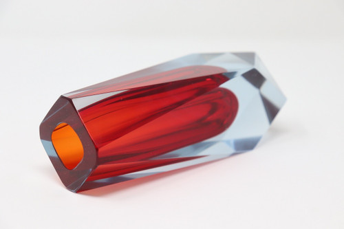 vase en verre de Murano attribué à Flavio Poli pour Alessandro Mandruzzato 1960