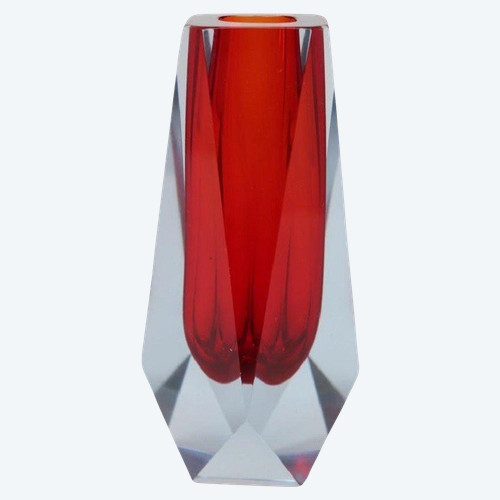 vase en verre de Murano attribué à Flavio Poli pour Alessandro Mandruzzato 1960