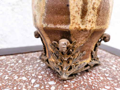 C Greber, Vase En Grès Flammé, Art  Nouveau, XXème Siècle
