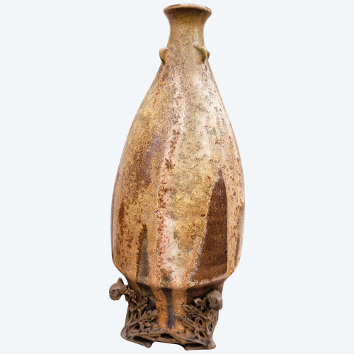 C Greber, Vase En Grès Flammé, Art  Nouveau, XXème Siècle