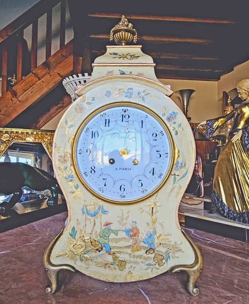 "Chinese" Cartel Clock Signed Planchon in Paris