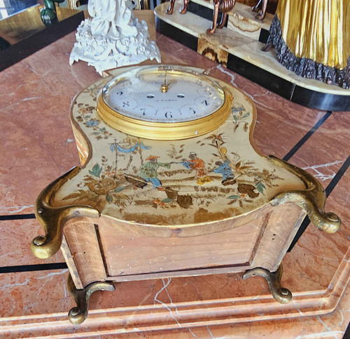 "Chinese" Cartel Clock Signed Planchon in Paris
