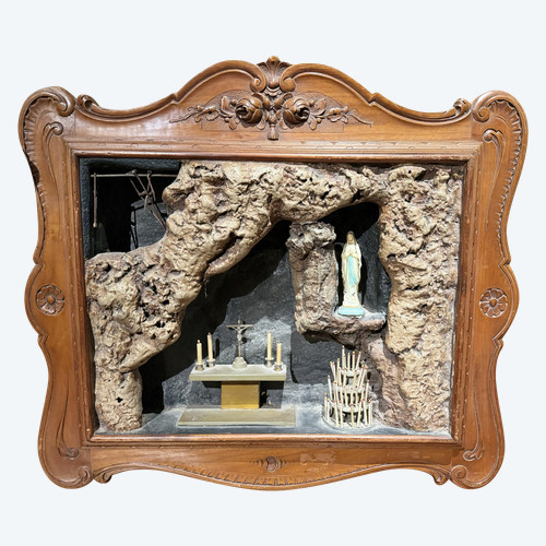 Grande Diorama Della Grotta Di Lourdes - XIX Secolo