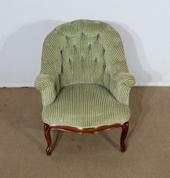  Paire de Fauteuils dits Crapaud, époque Napoléon III – Milieu XIXe 