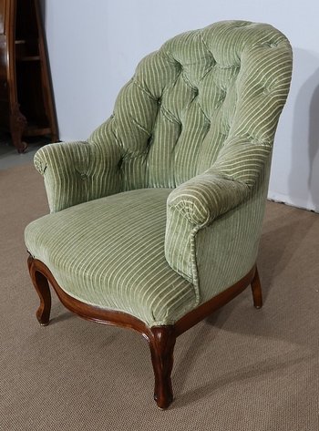  Paire de Fauteuils dits Crapaud, époque Napoléon III – Milieu XIXe 