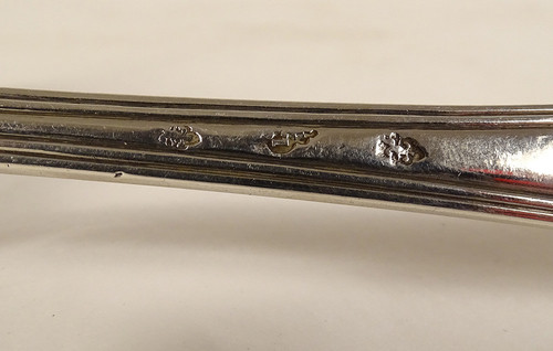 Streulöffel Sterling Silber Farmers General Shell 85gr XVIII