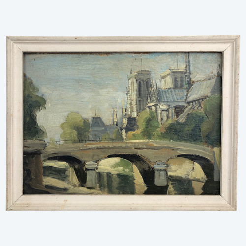 Peinture vintage " Notre Dame de Paris"