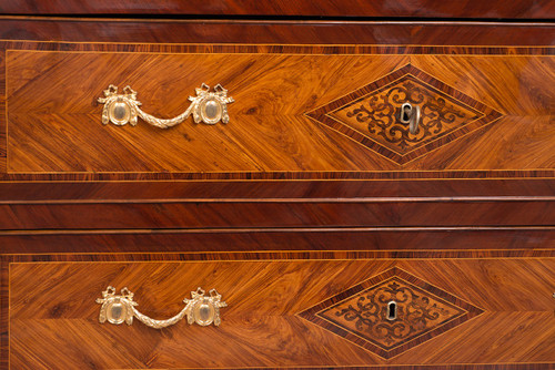 Commode ancienne Napolitaine Louis XVI Epoque XVIIIème Siècle.