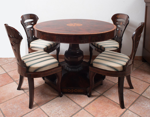 Table ancienne Napolitaine style Smith Epoque 19ème Siècle.
