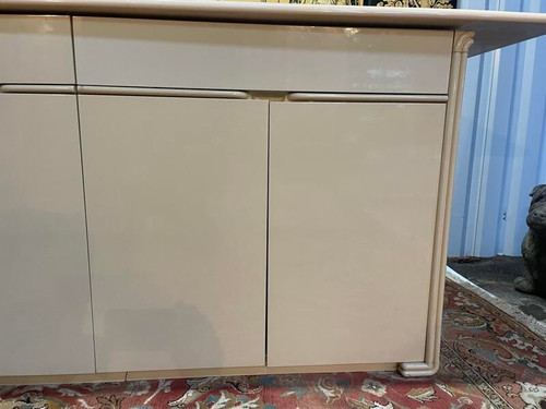 Sideboard - 1970er Sideboard in Beige lackiert