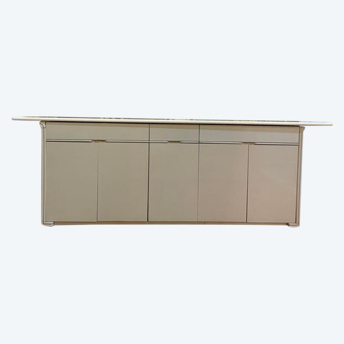 Sideboard - 1970er Sideboard in Beige lackiert