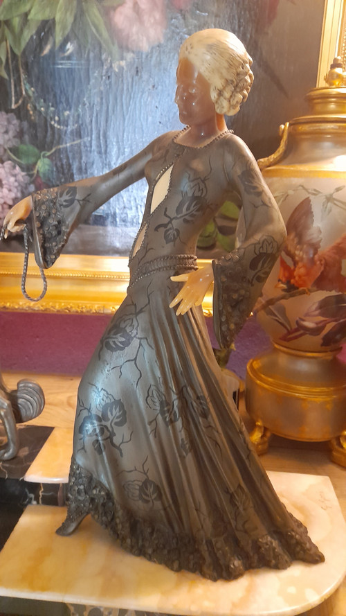 Georges Gori donna con levrieri 