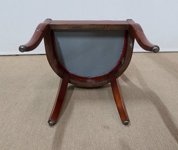  Suite di quattro Sedie a Gondola in Mogano, Periodo di Restauro - Prima parte del XIX secolo