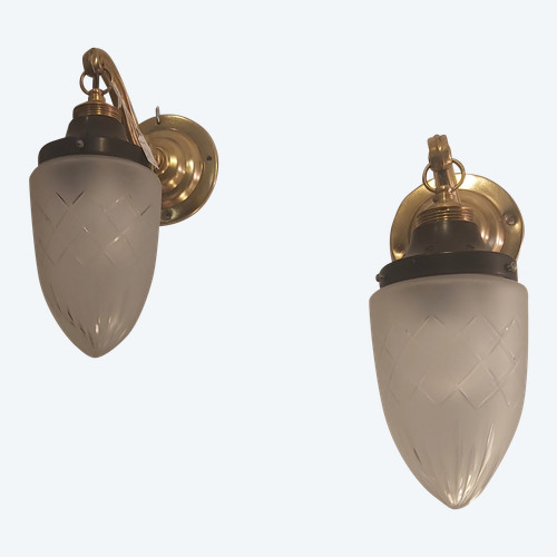 Pair of Art Deco wall lights