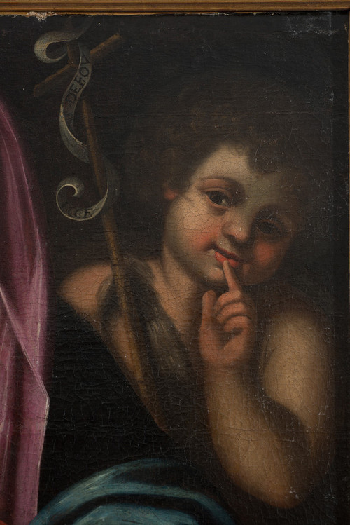 Antico Dipinto Olio Su Tela Bologna XVII Secolo.
