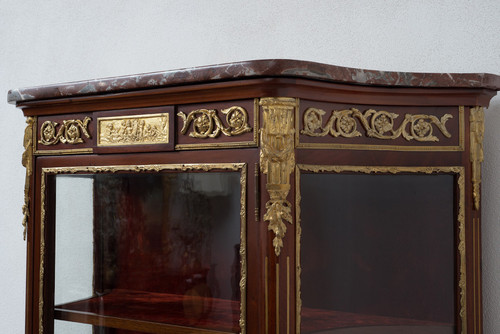 Vitrine Ancienne Française d'époque Napoléon III d'époque 19siècle.