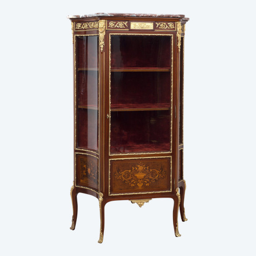 Vitrine Ancienne Française d'époque Napoléon III d'époque 19siècle.