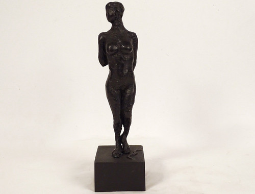 Bronze Sculpture Naked Woman Bow Archer Paul Guiramand Paris School 20th Century
